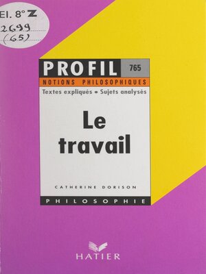 cover image of Le travail